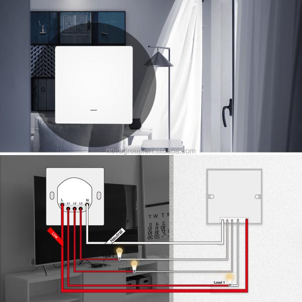 Push Button Switches 1/2/3 Gang Tuya No Neutral Zigbee Smart Switch APP remote control Alexa Acho Google Home MOES Facto