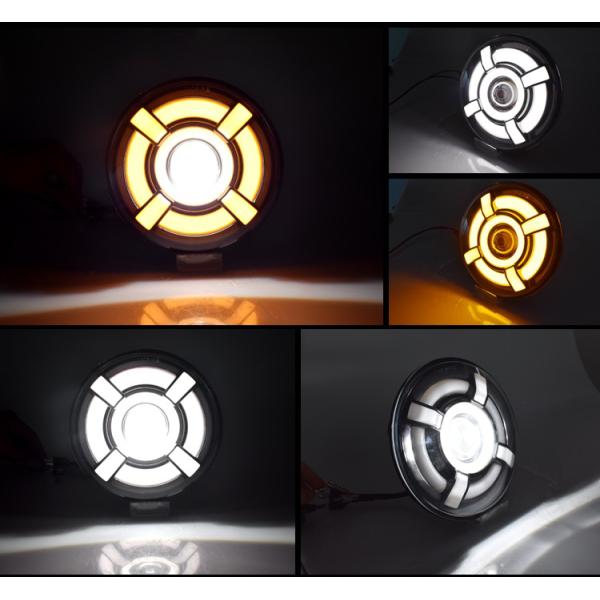 40W Vihicle Round DRL 7 Inch Halo Fog Lights High Power