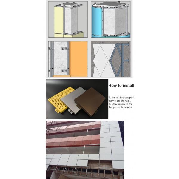 Metal aluminum facade aluminum panels for building facade customized metal sheet 3mm