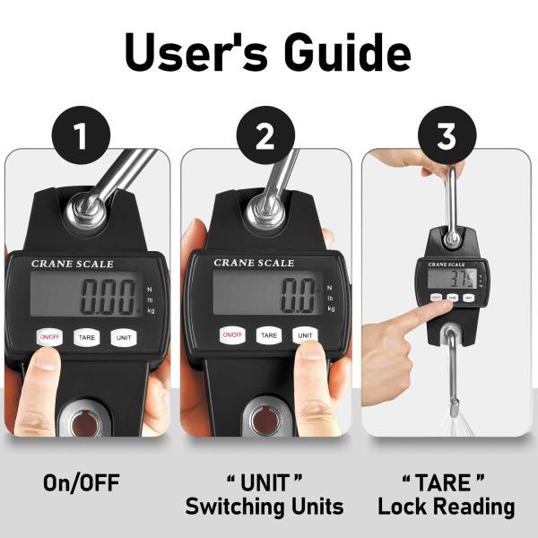 OCS-L Mini Digital Crane Scale Industrial Hook Weighing Scale High Accuracy Digital Load Cell 3*AAA Dry Battery Steel OEM 300KG