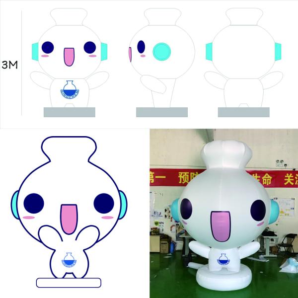 Giant Inflatable Sports Mascots Advertising 3D Cartoon Oxford Material