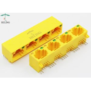 Buy cheap R/A 1x4 Ports Right Angle RJ45 Connector MJ5688L-Y014-BRNL2 125VAC product
