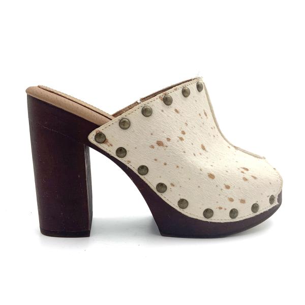 Solid Pattern Stiletto Mules Closed Toe With High Heel 3 Inch 4.5 Inch