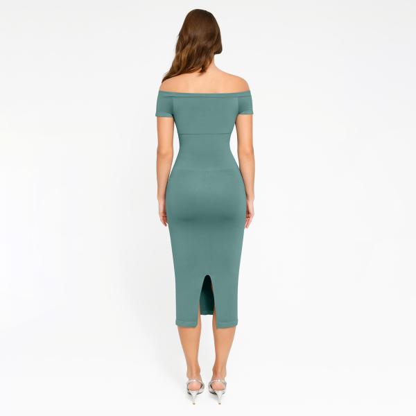 2023 Design Women Seamless Shapewear Midi Bodycon Dress Body Shaper For Women Sexy