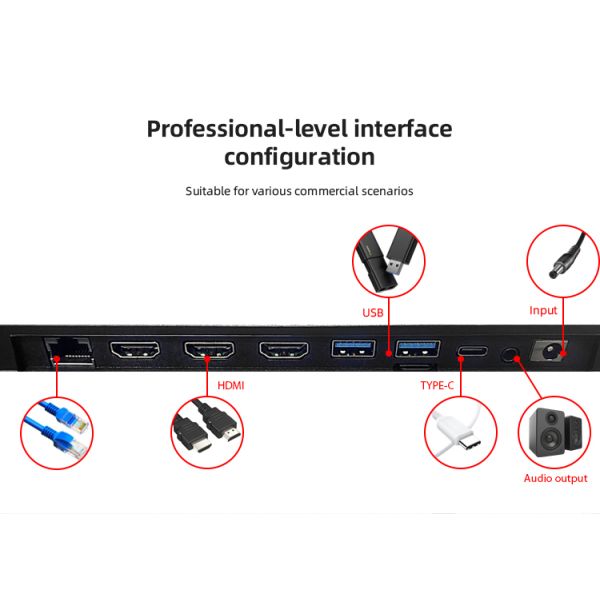 E6 Ultra Thin LCD Digital Signage 28.5mm Flush Wall Mount 43 Inch