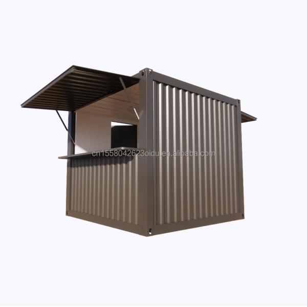 Modern Design Sandwich Panel Flat Pack Container Mobile Modular Shipping Corrugated House for Coffee Shop or Container Bar