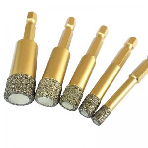 China 6mm Vacuum Brazed Diamond Finger Bits for Marble Drilling Feed Rate 24-48 per minute on sale