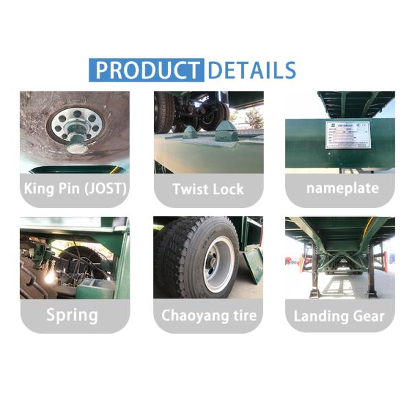 Customizable 3 4 Axel 12.5M 40ft Flatbed Semi Trailer Container Flatbed Car Hauler For Sale