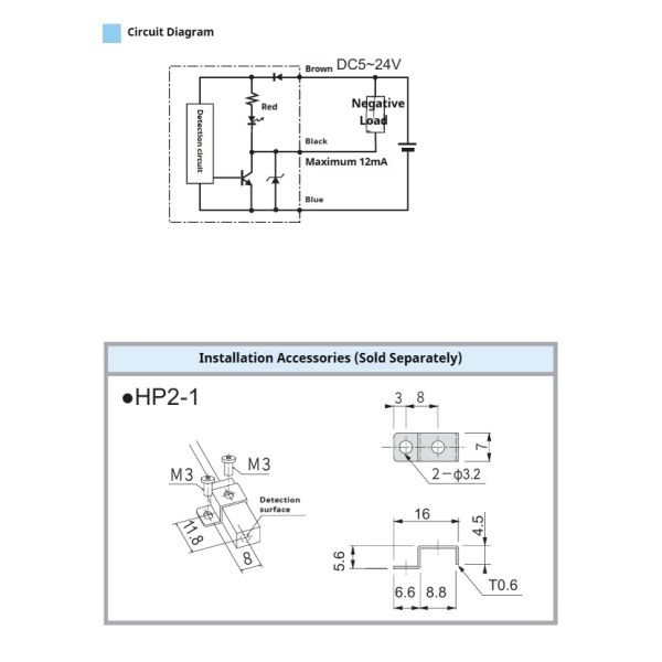 RoHS2 Certified IP65 S-pole Magnetic Proximity Sensor with Red Indicator ZPS002-S