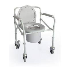 Buy cheap Bedpan Castor Folding Toilet Chair , Aluminum Portable Shower Commode Chair product