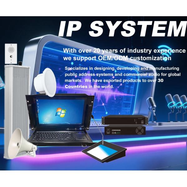 Rj45 80W IP Amplifier Tabletop Mount MP3 Bluetooth IP Network PA System