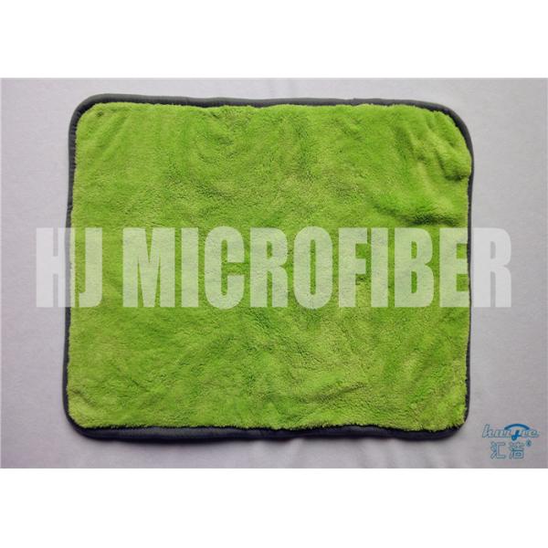 Green Color Microfiber Super Soft Super Absorbent 80% Polyester 20% Polyamide Car Cleaning Towels