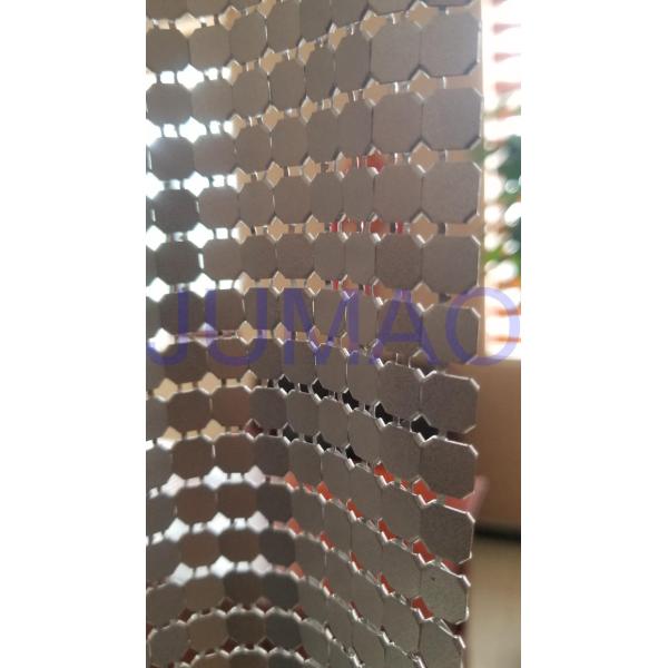 8 Mm Corrosive Resistance Silver Metal Fabric Colorful Rings Room Divider