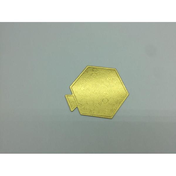 Compressed Hexagon Cake Base Boards Gold Silver Color Cardboard For Mini Cake