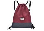 High Durability Polyester Drawstring Backpack , Gym Sack Drawstring Bag