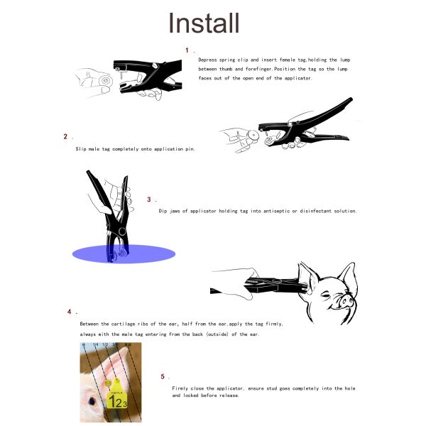 FULL ICAR Certified TPU Stripe Shape Long Range Active Rfid Sheep Ear Tag for Animals