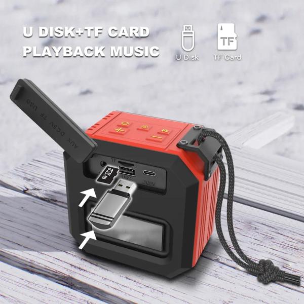 5W OEM Waterproof Bluetooth Speaker Portable With Colorful LED Lights