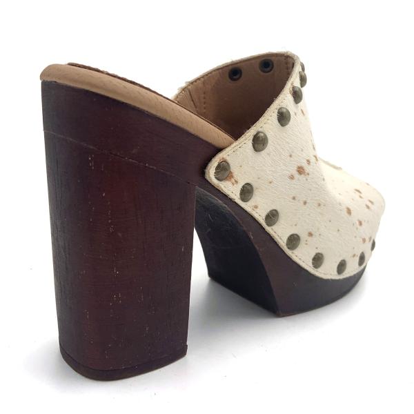 Solid Pattern Stiletto Mules Closed Toe With High Heel 3 Inch 4.5 Inch