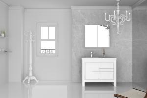 China Combined MDF Bathroom Cabinet Sets with Mirror / bathroom vanity set on sale