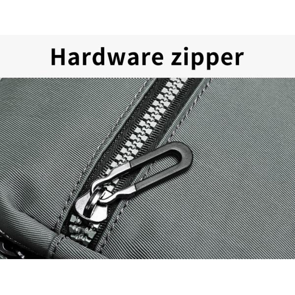 Adjustable Gray Mens Sling Bag Big Nylon Crossbody Bag Custom Printing