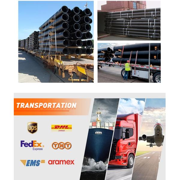 ISO 2531 / EN 545 Cement Lined Ductile Iron Pipe Class K9 C40 C30 C25 For Potable Water Custom