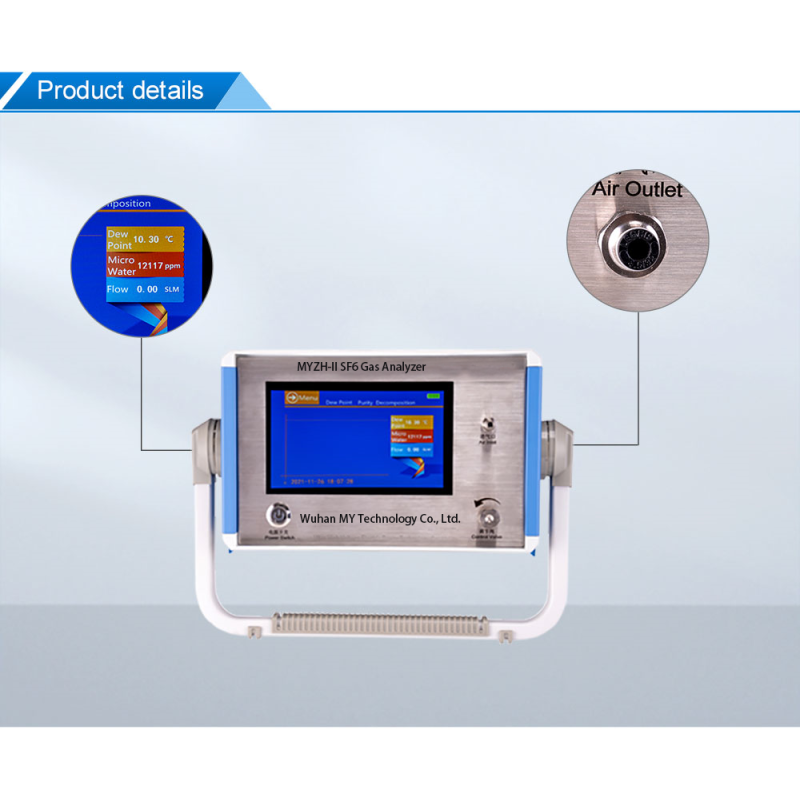 Portable SF6 Gas Analyzer With 0.01 High Accuracy Digital LCD Screen