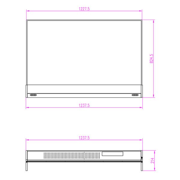 55 Inch 4K HD Ultra-Thin Desktop Transparent OLED Display with Touch Screen
