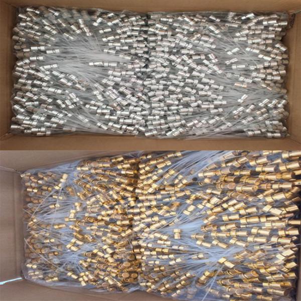 Glossy Silver Reusable Perfume Spray Pump Nozzle With Silver Collar