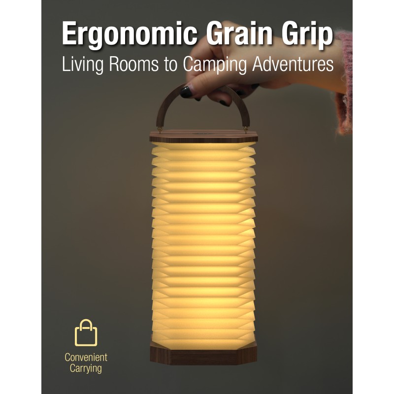 LED Table Night Reading Accordion Light For Camping 3000K RGB
