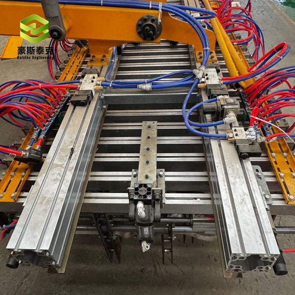 Fully automatic brick stacking machine replaces manual labor and increases production capacity