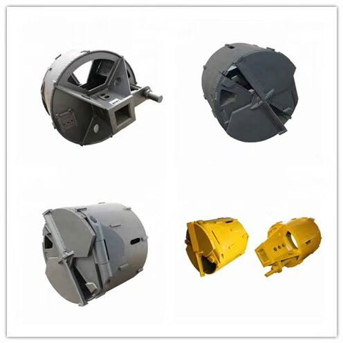 Iron Material Drilling Bucket 600-3000mm Cleaning Diameter Fitted With A Kelly Box