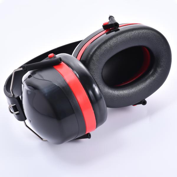 NRR 28DB SNR 33DB Soundproof Ear Protection Cover Red Black Soft