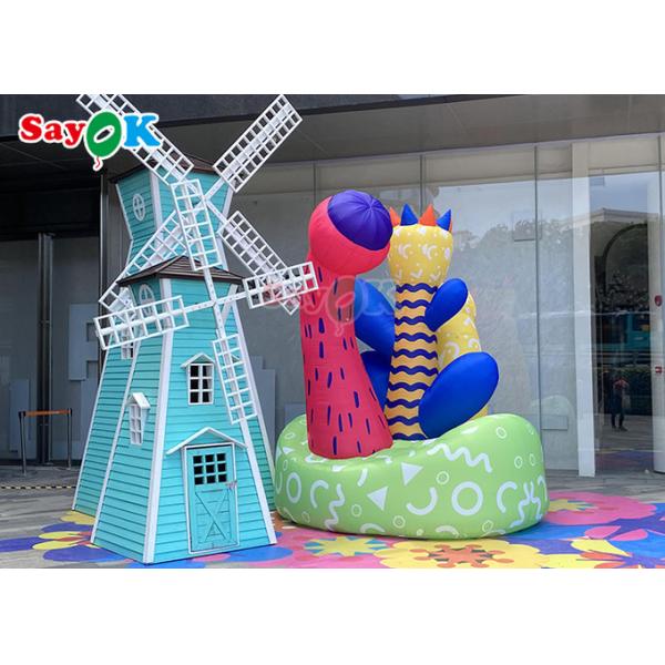 190T Oxford Cloth 3D Inflatable Flower Model For Outdoor Advertising Promotion Display