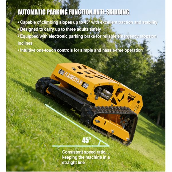 All-Terrain Remote Control Agricultural Self-Propelled Mower 224CC High HP 550MM Cutting Width Mulching Grass Trimmer