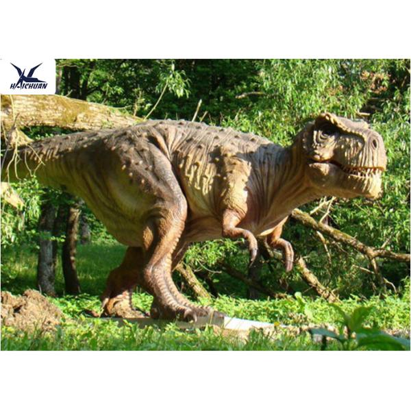 Colorful Life Size Dinosaur Statues In Outdoor Playground For Kids