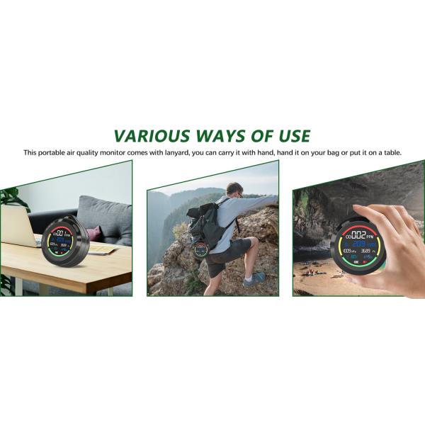 Outdoor Portable Carbon Monoxide Alarm Gas Digital Co Detector Rechargable
