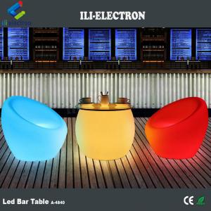 Buy cheap Illuminated Light Up Bar Stools Creative Plastic Material 16 Colors Changing product