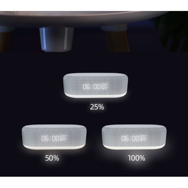 15W Wireless Fast Charger LED Night Light Temperature Time RGB Alarm Clock Desk Table Charging Multifunction Lamp