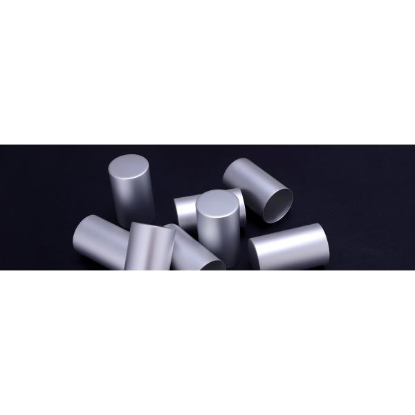 Silver Airless Aluminum Bottle Caps , Cosmetic Bottle Parts ISO9001 Compliant