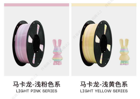 Biodegradable PLA 1.75mm 3D Printer Filament Macaron Color Gradient for Decorative Crafts