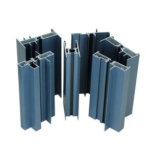 Buy cheap 0.8-5.0mm 6063 T5 Blue Powder Coated Aluminium Extrusions Profiles For Doors Frame product