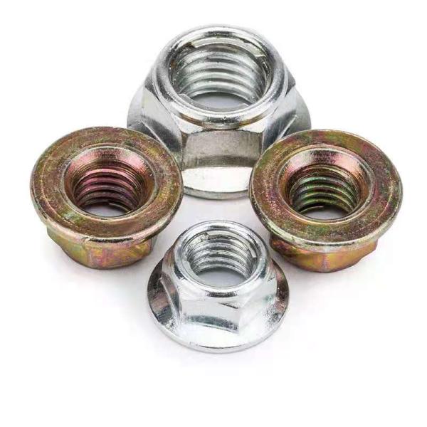Prevailing Torque Hexagon Lock Nut with Flange Galvanized Finishing Hex Flange Nuts