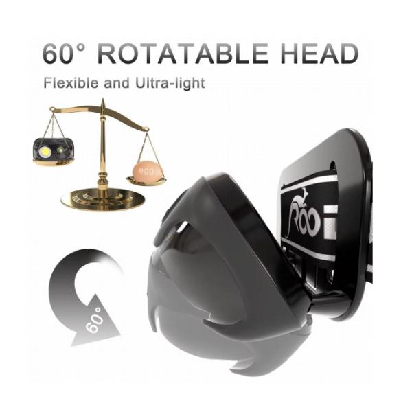 Rechargeable IP65 Waterproof Headlamp with 500LM Brightness for Outdoor Work Light