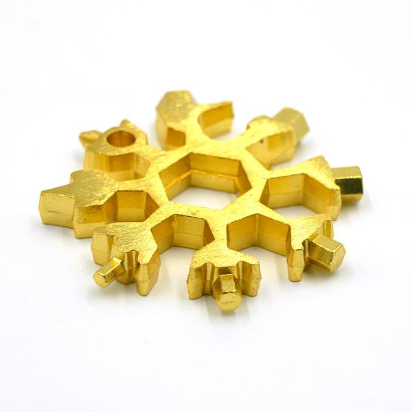 Bicycle Wrench Set Screwdriver Kit 18 in 1 Stainless Steel Snowflake Multitool for Outdoor Camping Daily Tool