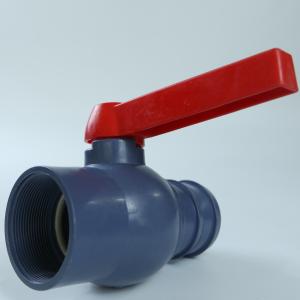 China Inner Thread PVC Double Union Ball Valve Monofilament Water Saving on sale