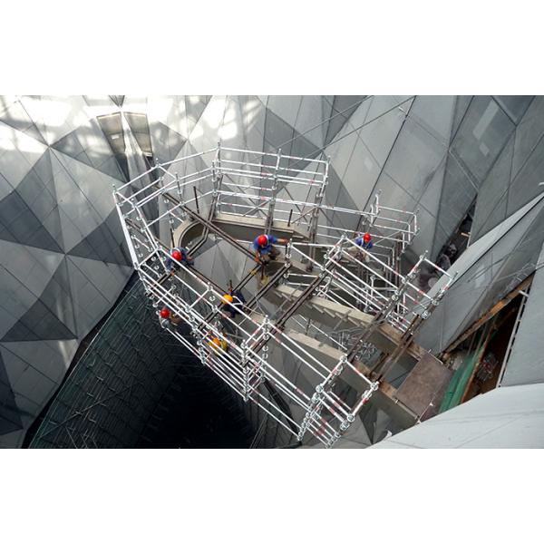 Aluminum Suspended Platform Scaffolding , Cuplock Scaffolding System 1.8mm Thickness