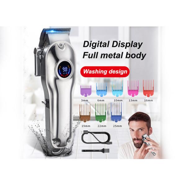 100% Waterproof Cordless Pro Home Barber Kit LED Display for Men