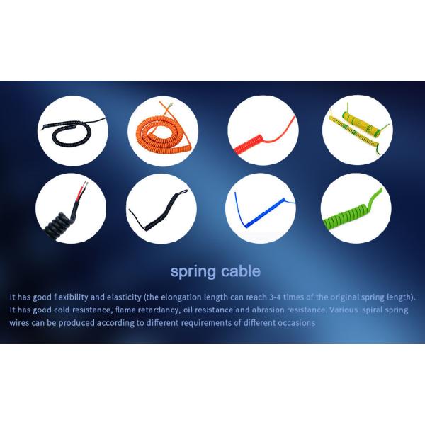 Copper Conductor Spring Cable with 300-600V Rated Voltage and Customizable Insulation Materials