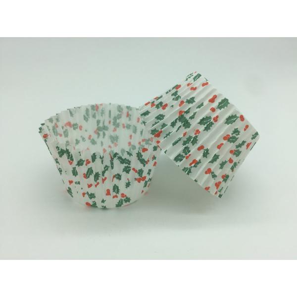 Single Wall Greaseproof Cupcake Liners Cup Cake Wrappers Dim Sum Cherry and Leaf Printing