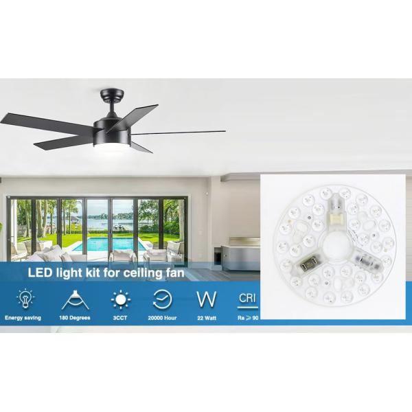 ERP Rosh LED Modules 5CCT 12W/18W/24W DIP Switch Ceiling Light Fan With Witch Power Replaces LED Module